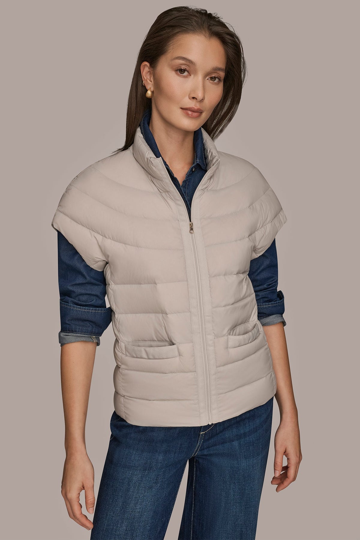 CAP SLEEVE PUFFER VEST