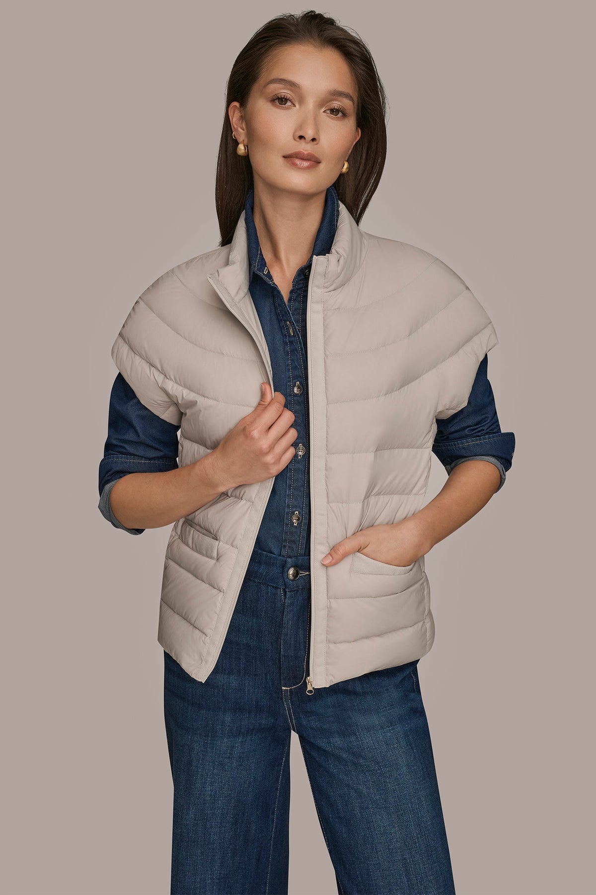CAP SLEEVE PUFFER VEST