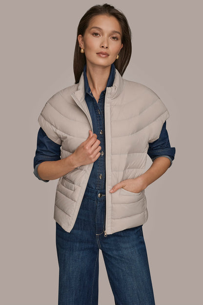 CAP SLEEVE PUFFER VEST