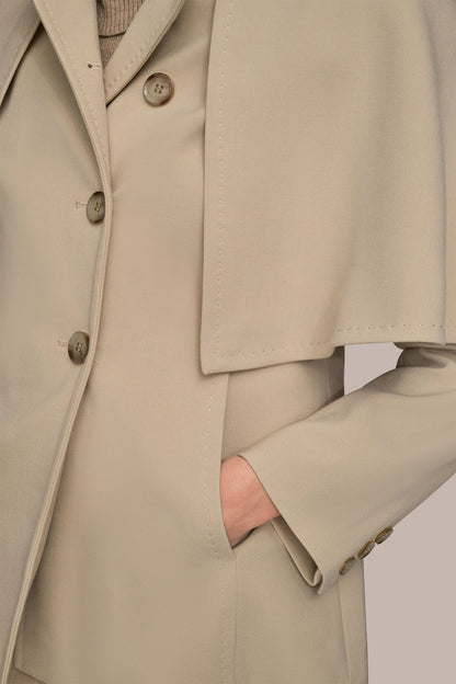 WATER REPELLENT CREPE CAPELET
