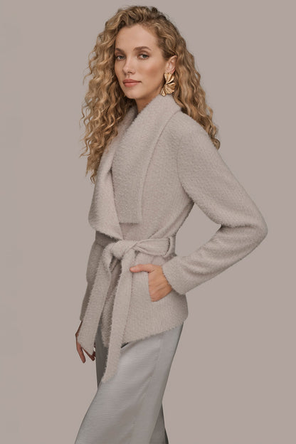 TIE-FRONT WRAP JACKET