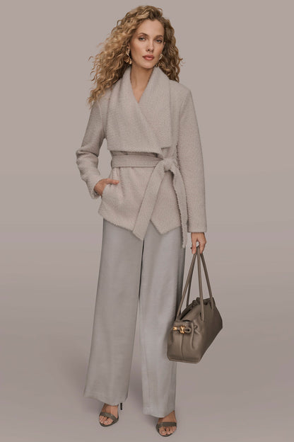 TIE-FRONT WRAP JACKET