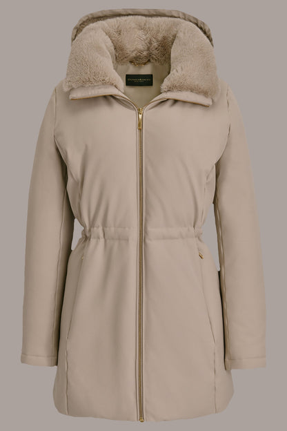 FAUX FUR LINED PUFFER