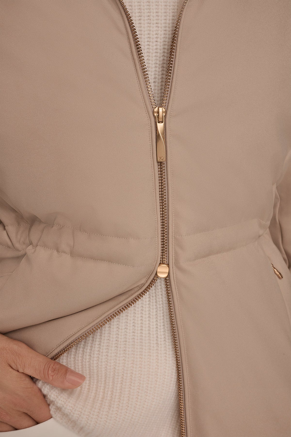 FAUX FUR LINED PUFFER