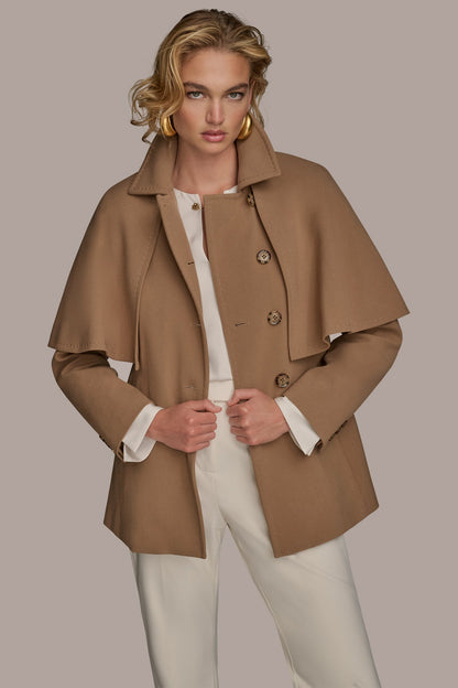 WATER REPELLENT CREPE CAPELET