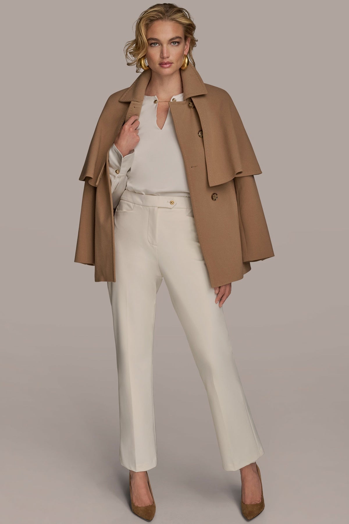 WATER REPELLENT CREPE CAPELET