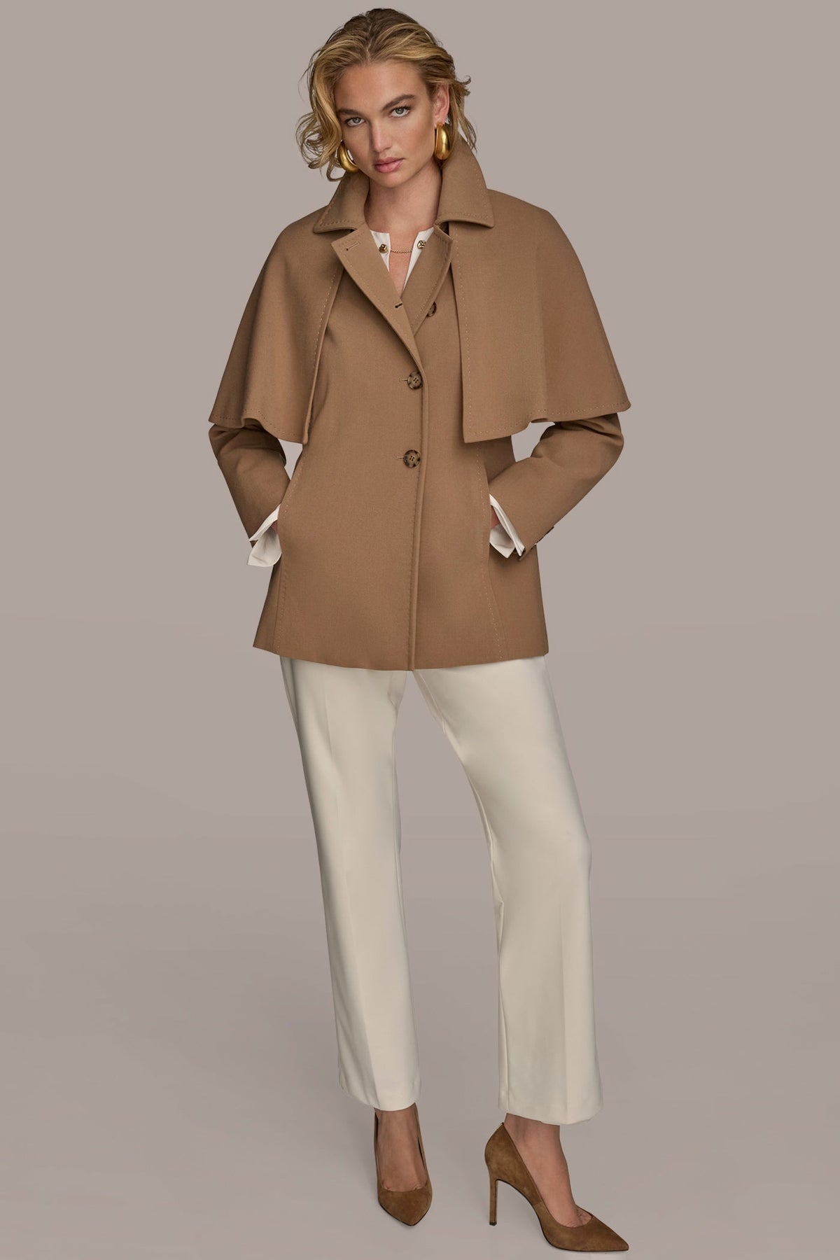 WATER REPELLENT CREPE CAPELET