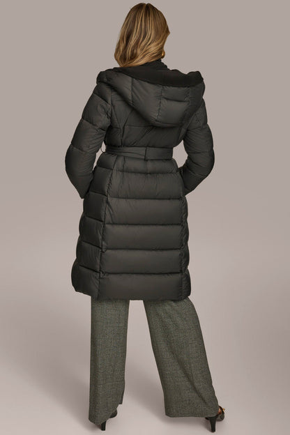 TIE WAIST PUFFER