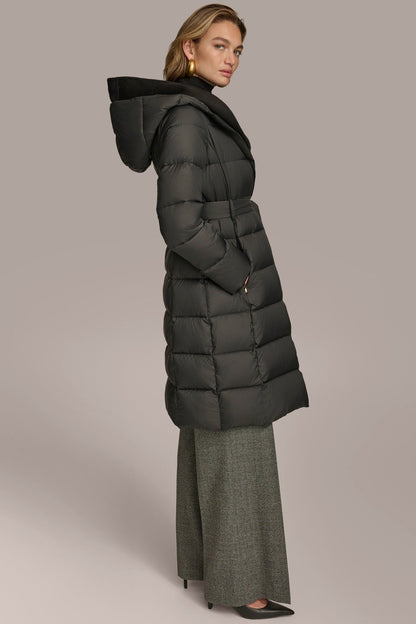 TIE WAIST PUFFER