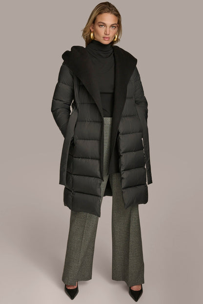 TIE WAIST PUFFER