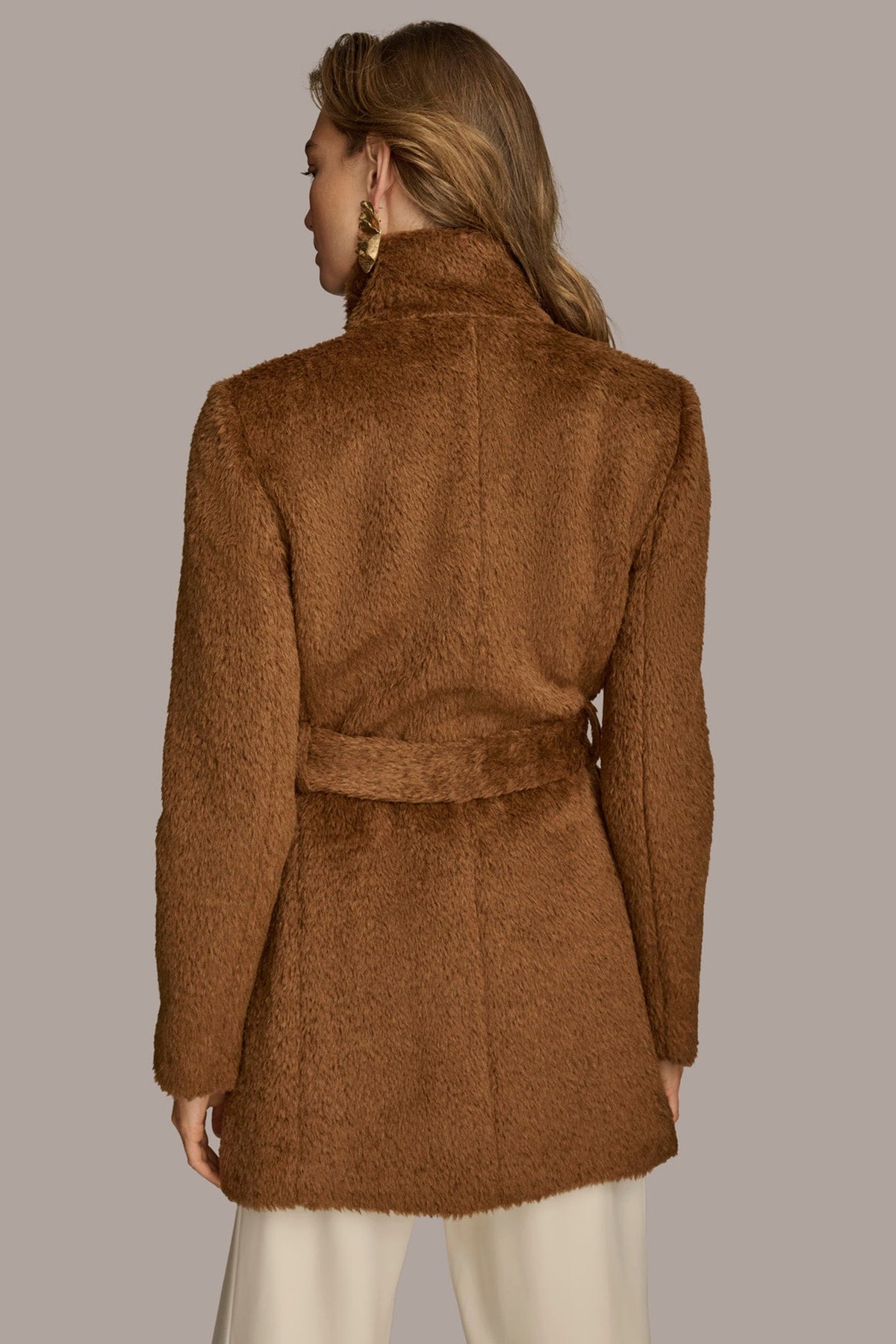Belted Wool Wrap Coat