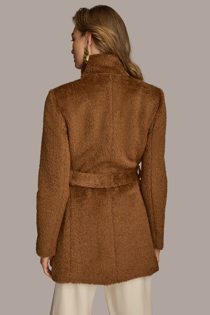 Belted Wool Wrap Coat