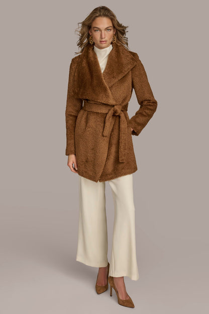 Belted Wool Wrap Coat