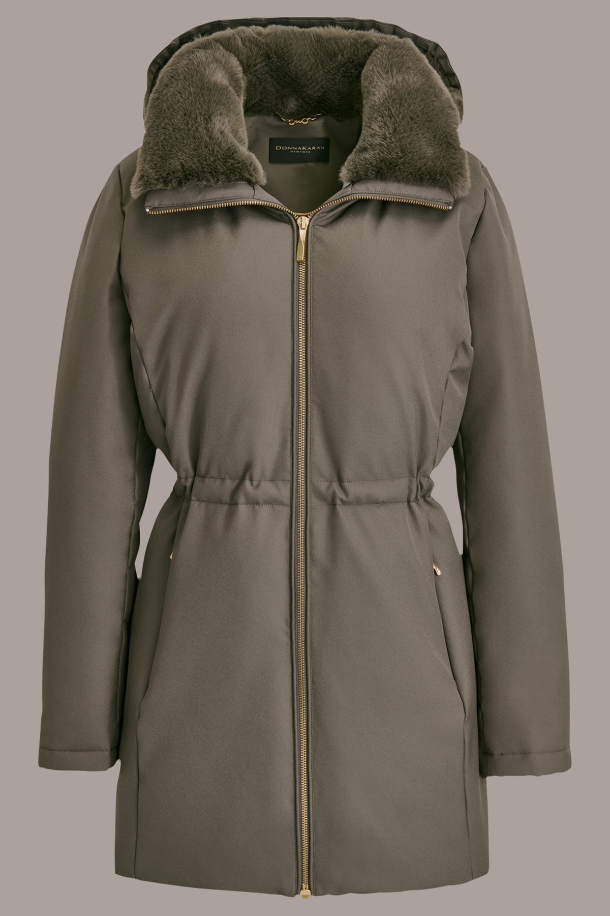 FAUX FUR LINED PUFFER