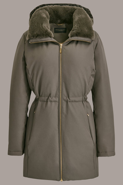 FAUX FUR LINED PUFFER