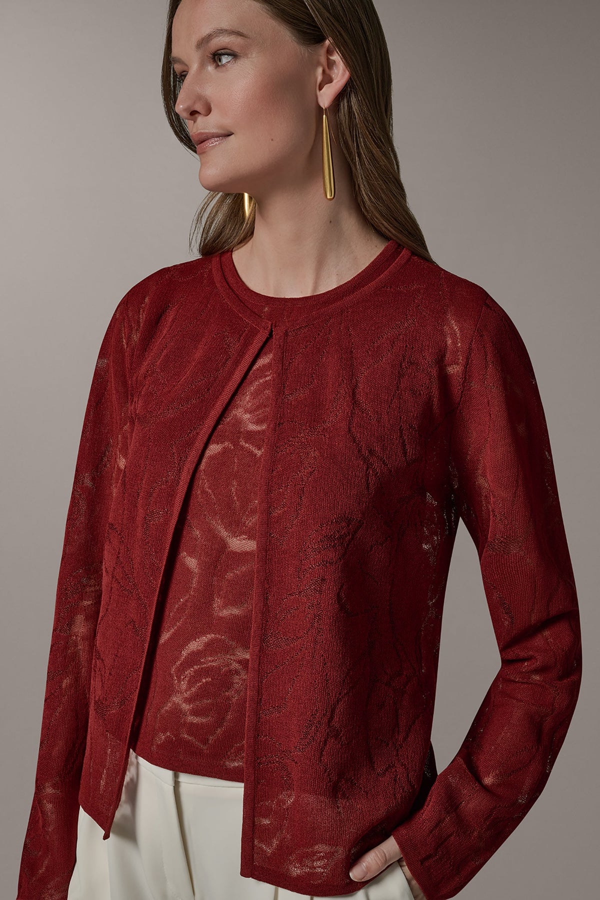 FLORAL SHEER CARDIGAN