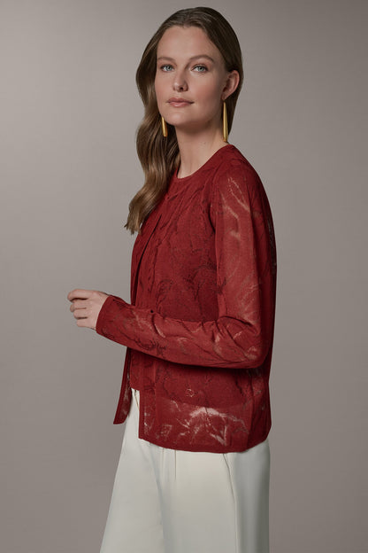 FLORAL SHEER CARDIGAN