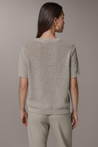 SHORT SLEEVE MÉLANGE EASY SWEATER