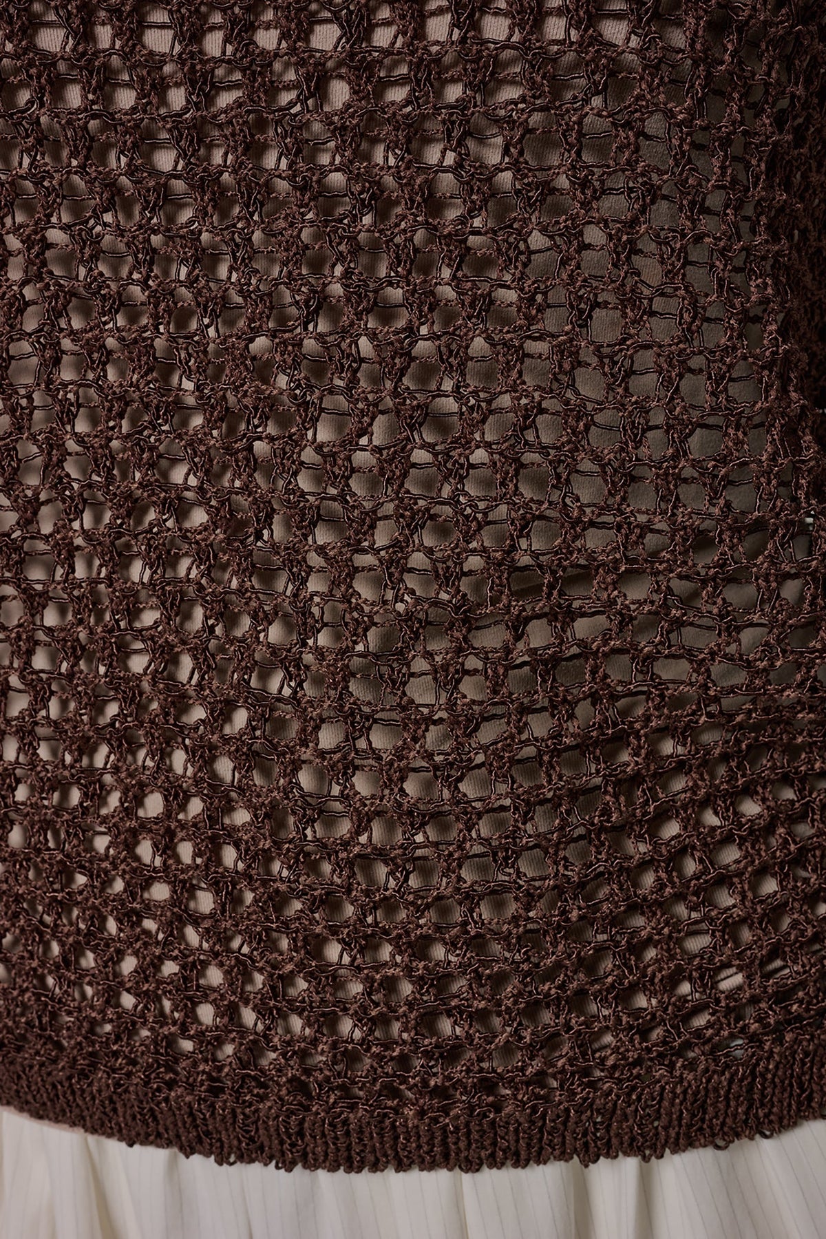 SHORT SLEEVE OPEN STITCH SWEATER