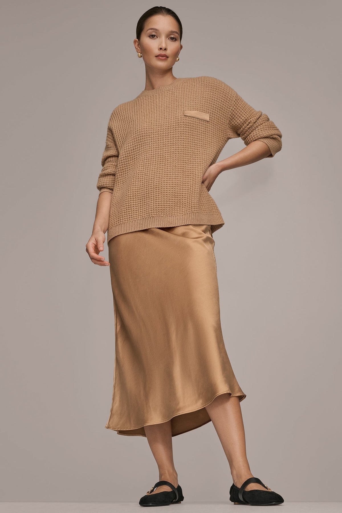 WOOL AND CASHMERE-BLEND POCKET SWEATER