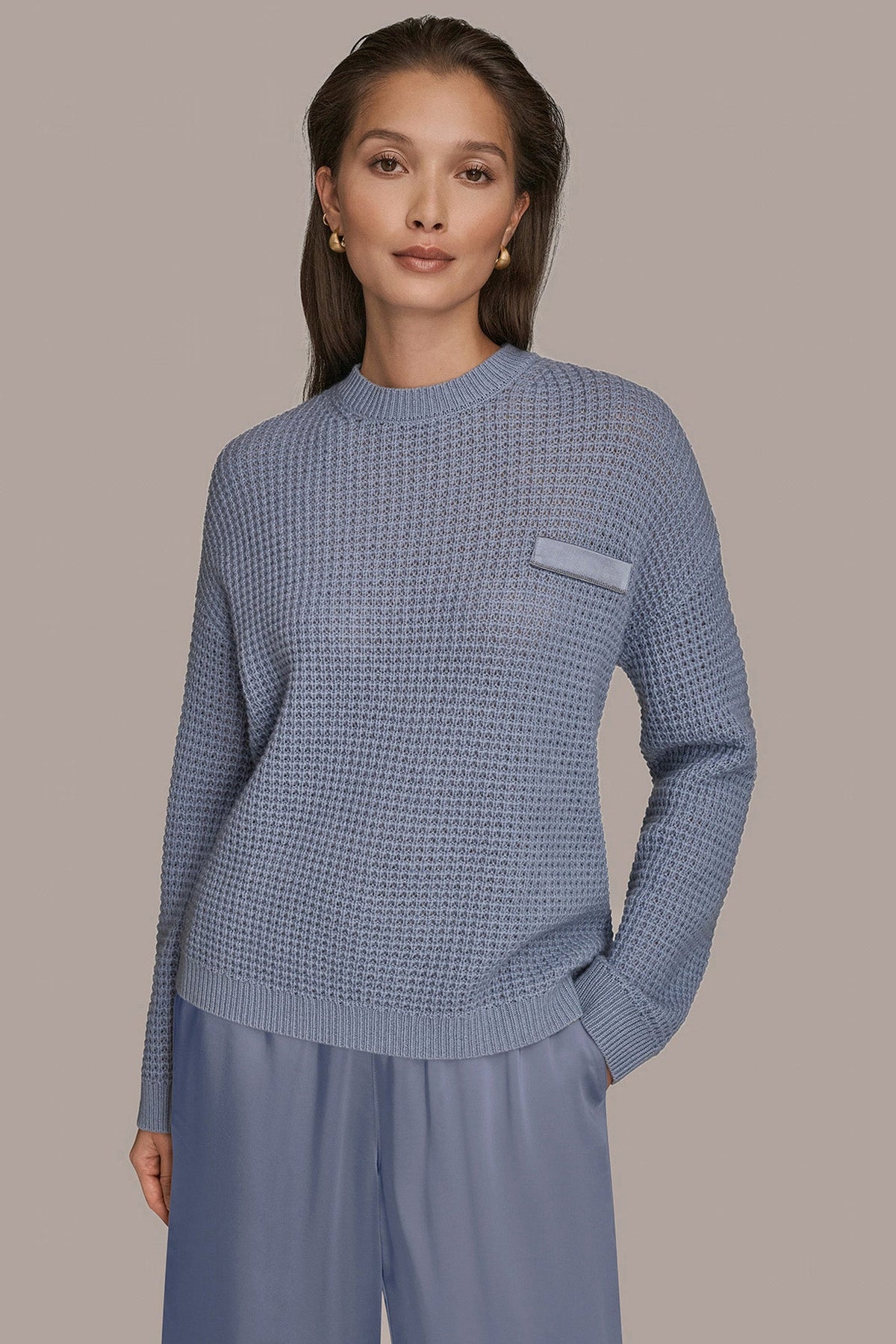 WOOL AND CASHMERE-BLEND POCKET SWEATER