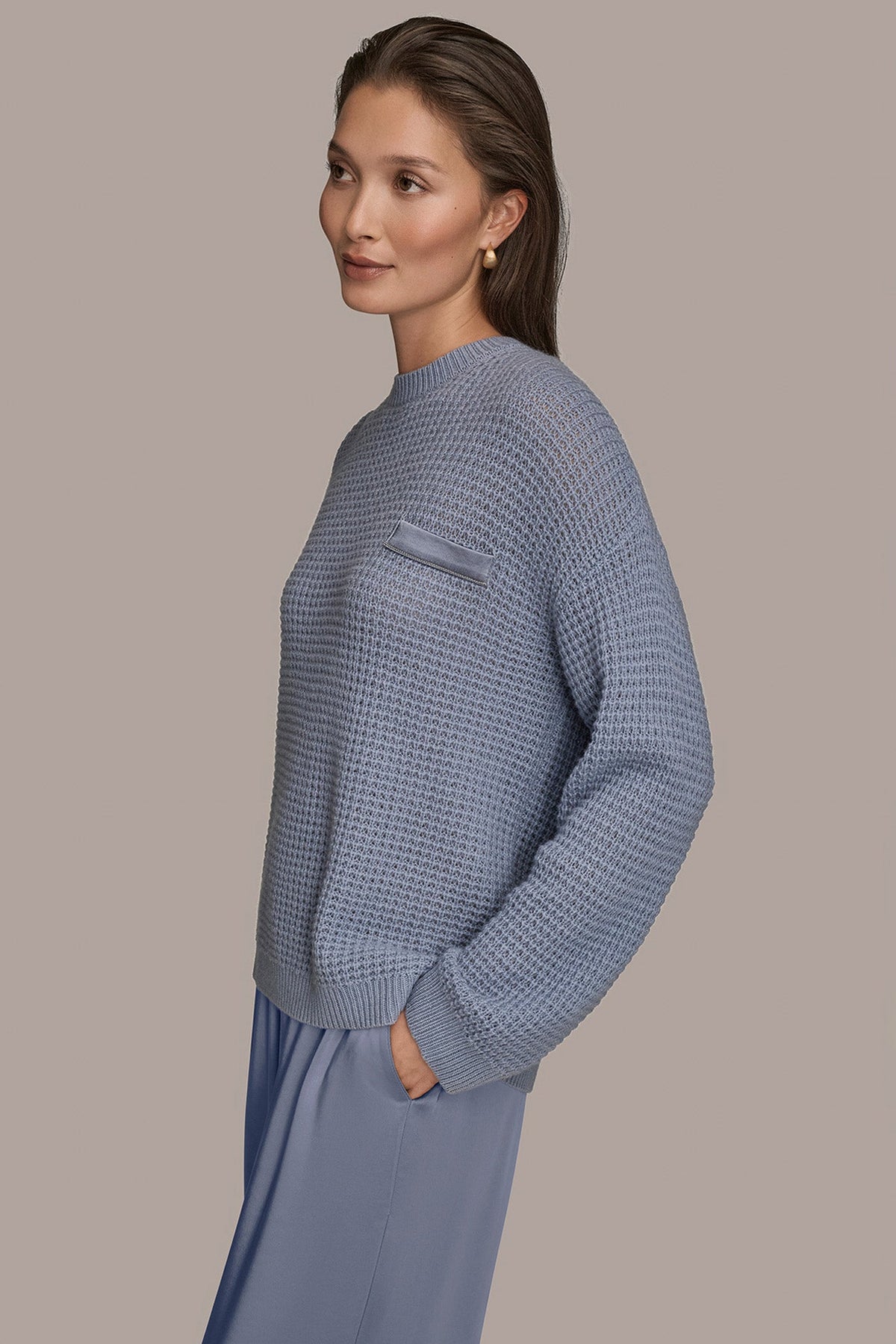 WOOL AND CASHMERE-BLEND POCKET SWEATER