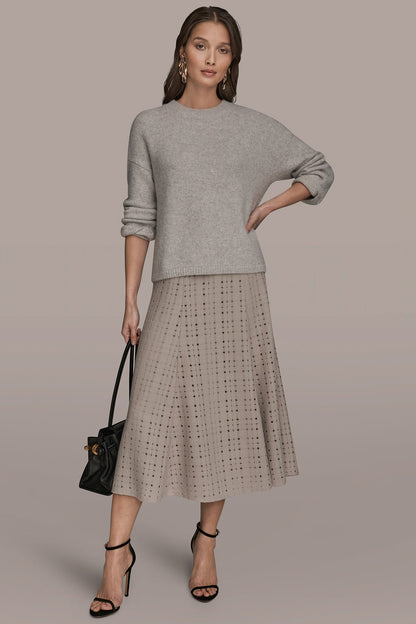 OVERSIZED LONG SLEEVE CREW-NECK SWEATER