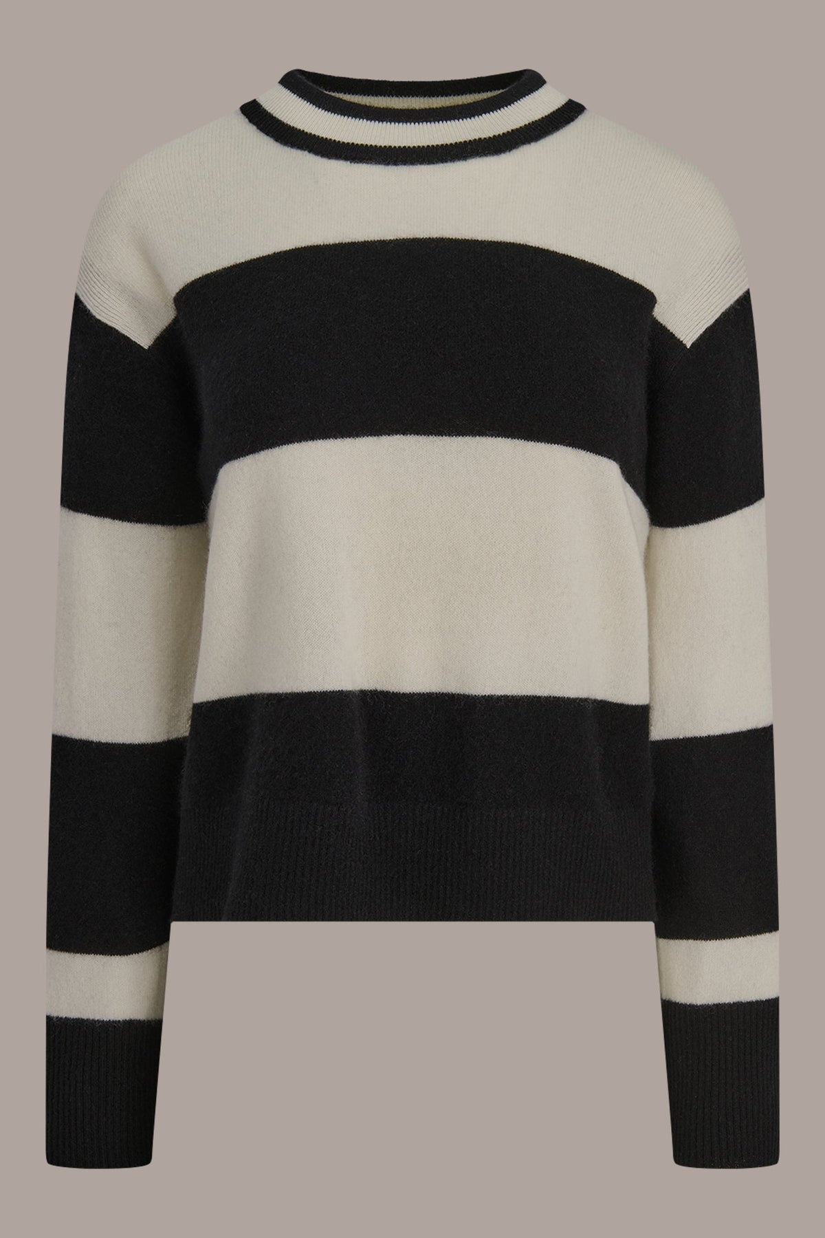 STRIPED CREWNECK BOXY SWEATER