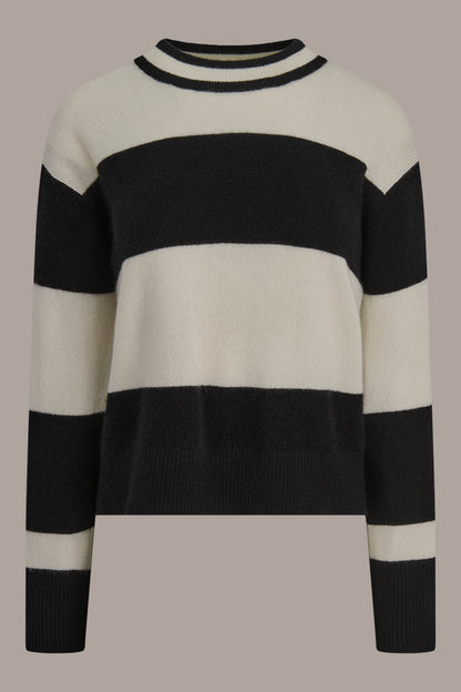 STRIPED CREWNECK BOXY SWEATER