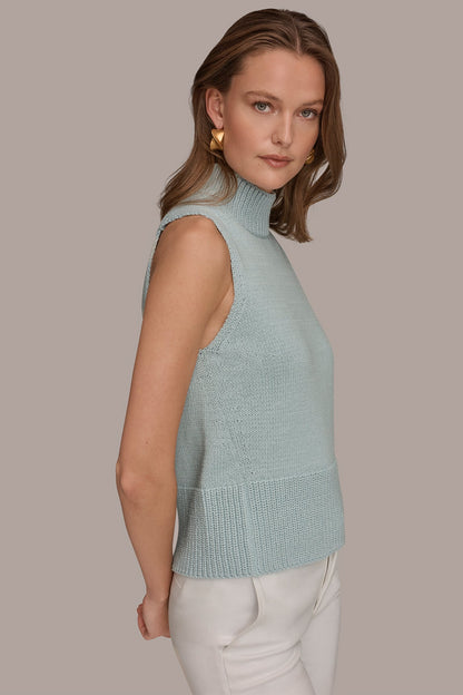 SLEEVELESS A-LINE SWEATER