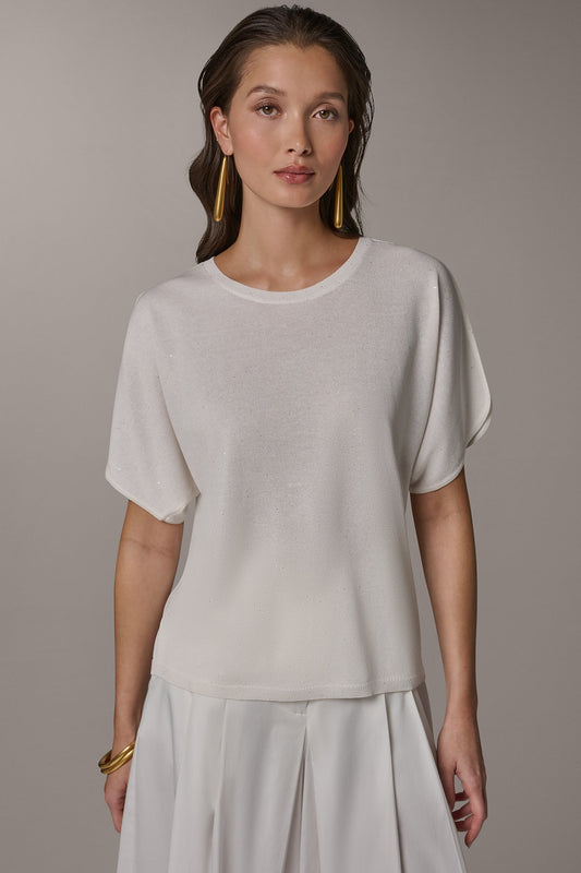 SEQUIN SPLIT SLEEVE SWEATER