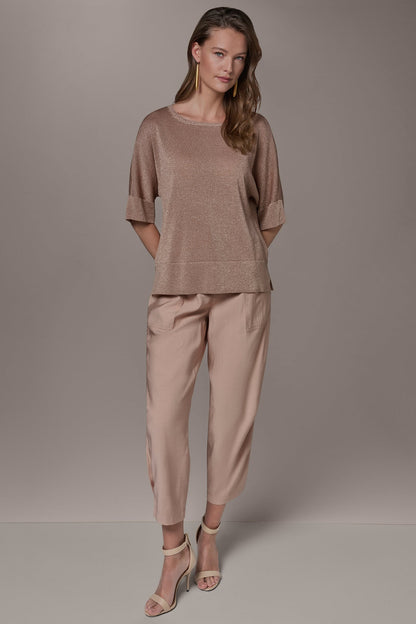 METALLIC WIDE CUFF SWEATER