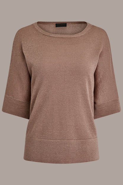 METALLIC WIDE CUFF SWEATER