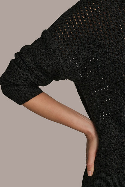 LONG SLEEVE OPEN STITCH SWEATER