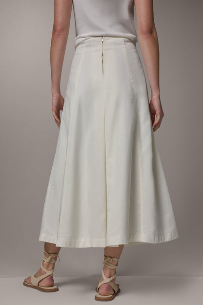 MIDI A-LINE PANEL SKIRT