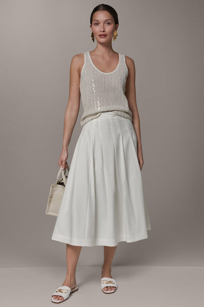 MIDI A-LINE SKIRT