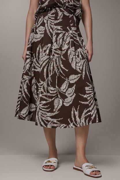 PRINT MIDI A-LINE SKIRT