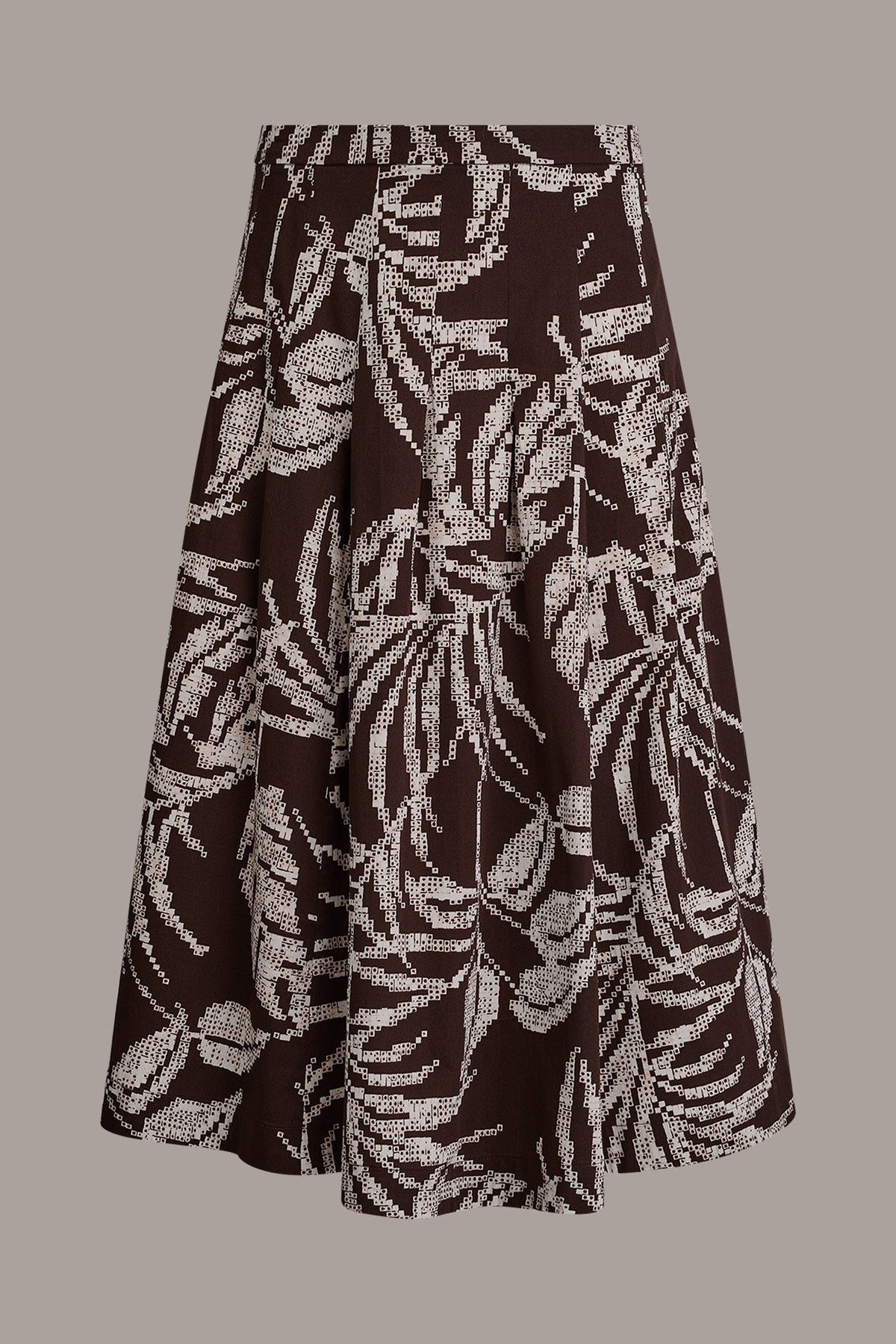 PRINT MIDI A-LINE SKIRT