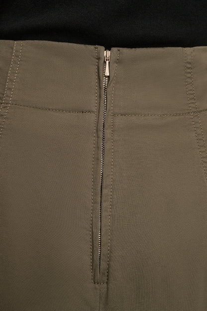 BRUSHED MIDI PANEL TRUMPET SKIRT