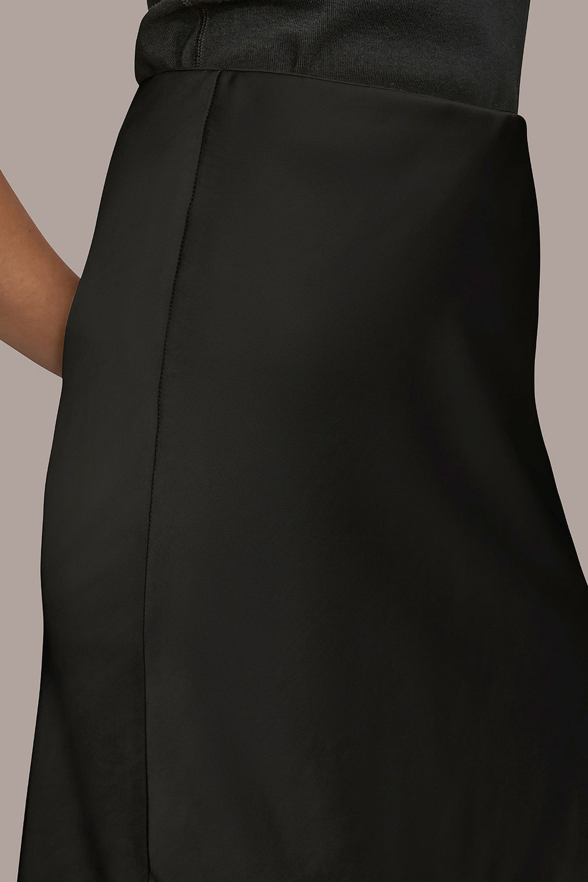 SATIN MIDI A-LINE SKIRT