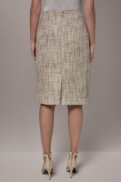 SEQUIN TWEED MIDI SUIT PENCIL SKIRT