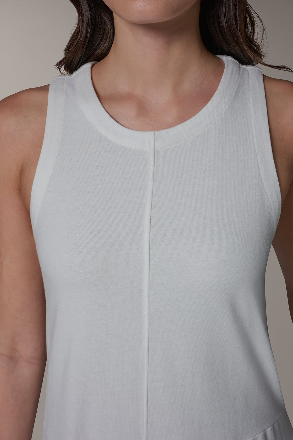 SLEEVELESS MIDI TRAPEZE DRESS
