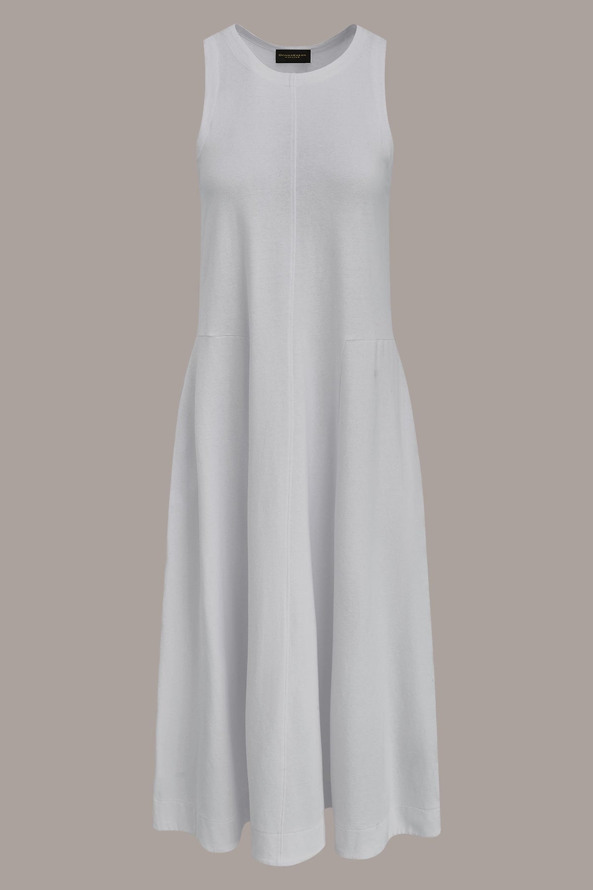 SLEEVELESS MIDI TRAPEZE DRESS