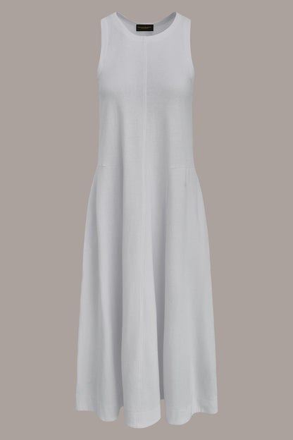 SLEEVELESS MIDI TRAPEZE DRESS