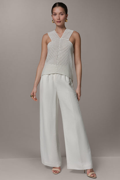SLEEVELESS METALLIC SWEATER TANK
