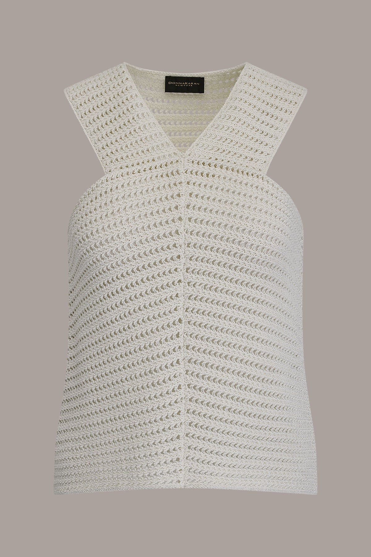 SLEEVELESS METALLIC SWEATER TANK