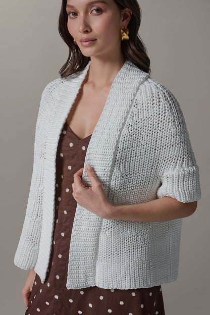 SHORT SLEEVE SWING CARDIGAN