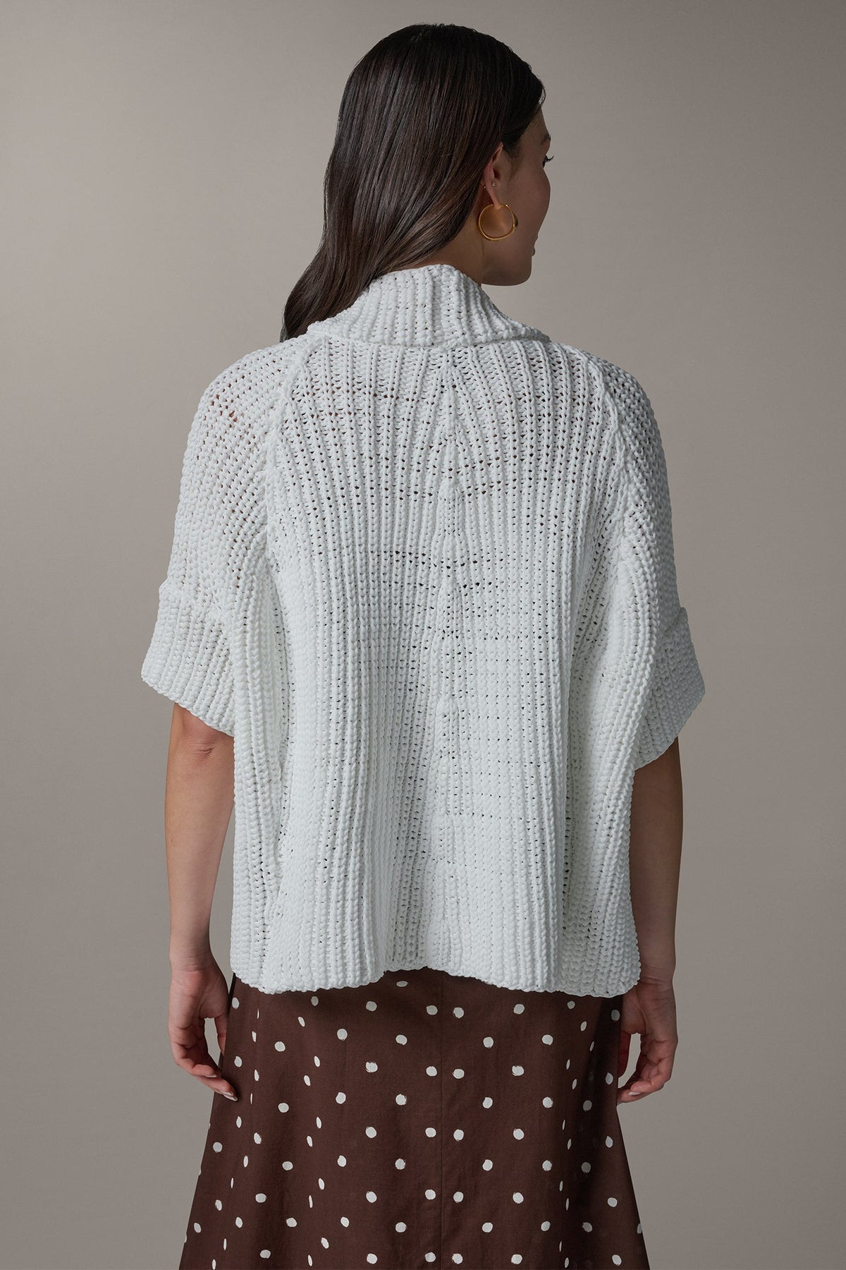 SHORT SLEEVE SWING CARDIGAN