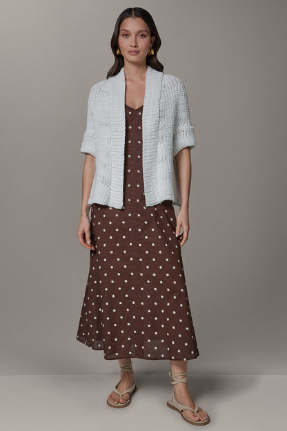 SHORT SLEEVE SWING CARDIGAN