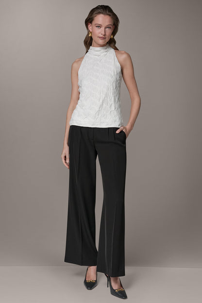 SLEEVELESS MOCK NECK BLOUSE